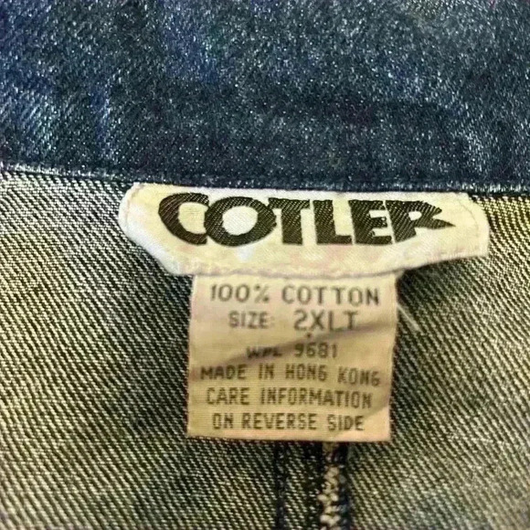 Vintage Cotler lightweight Jean Jacket/Button Up - Picture 2 of 3